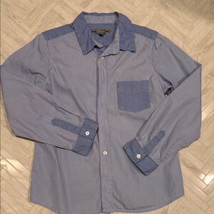 Bonpoint Kids Light Blue Pinstripe Button-Up Shirt, size 8